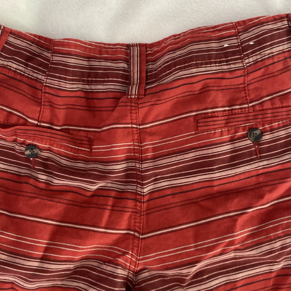 Brick red striped cargo shorts - Picture 17 of 17